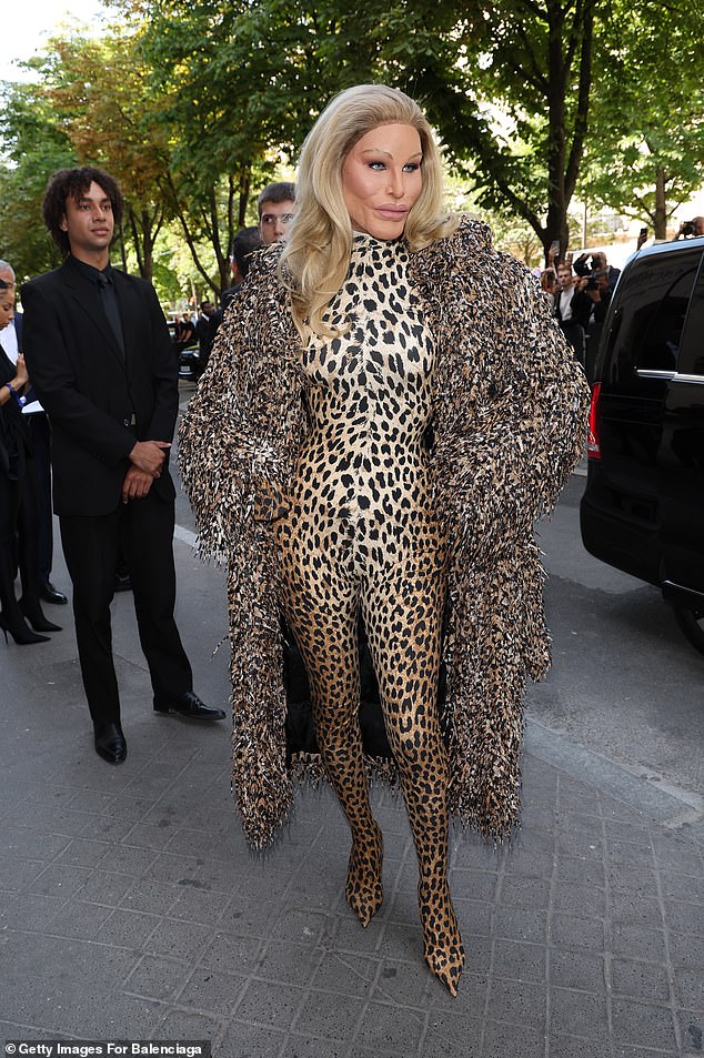 The British makeup artist has pulled off many similar stunts over the years (pictured in drag as 'Catwoman' Jocelyn Wildenstein at Balenciaga's 2022 show)