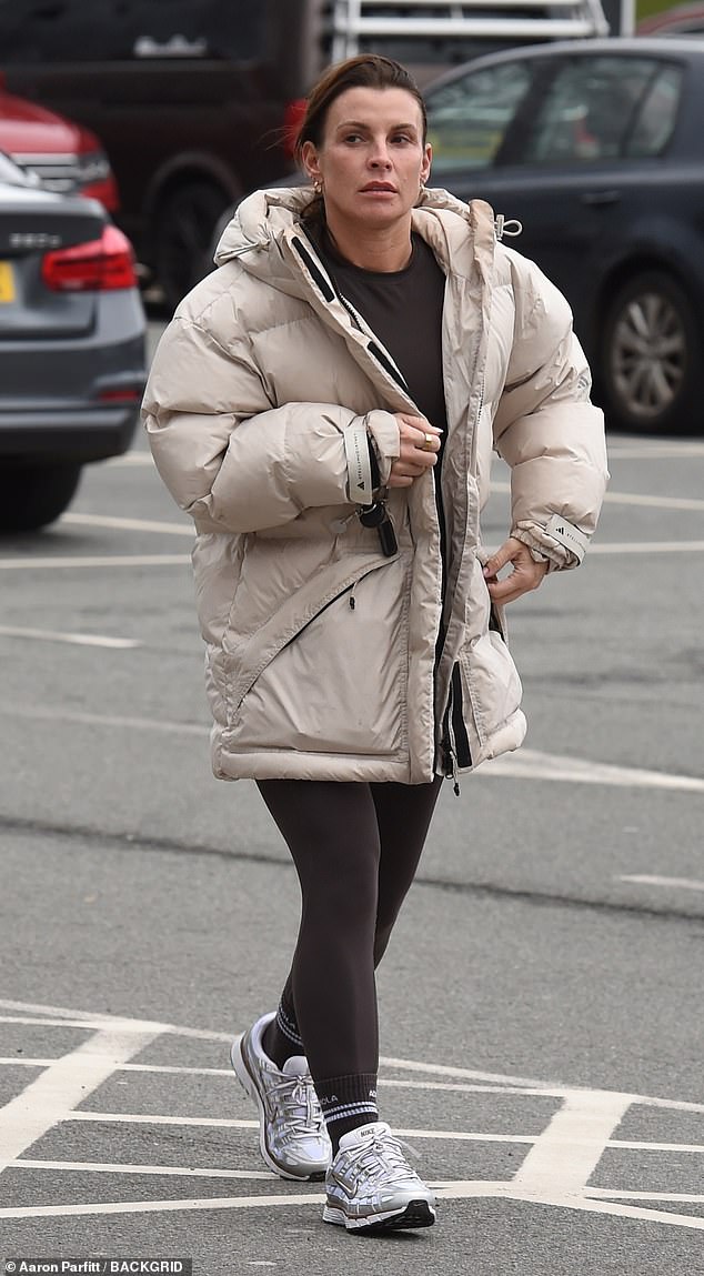 After his wild weekend Coleen emerged in Cheshire on Monday afternoon as she ran errands and did a Sainsbury's shop