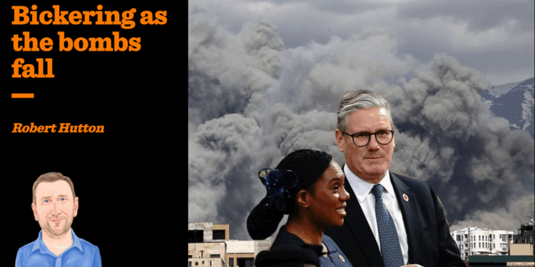 Bickering as the bombs fall | Robert Hutton