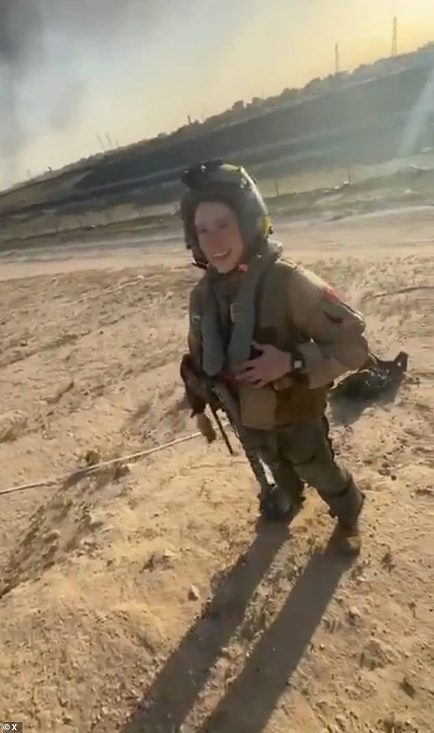 Pictured: The pilot of an F-15 fighter jet shot down over Kuwait was thanked by locals after managing to safely eject from the plane before it plummeted to the ground