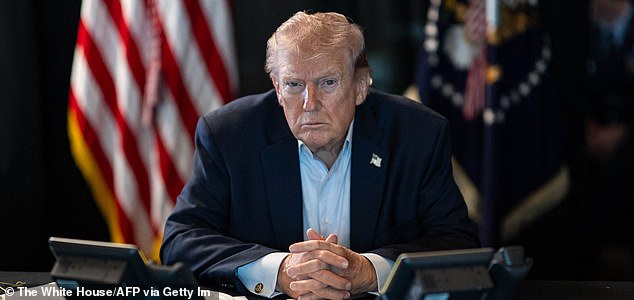 TOPSHOT - This official White House photograph taken on March 1, 2026 and released on March 2, 2026 on the White House X account shows US President Donald Trump overseeing "Operation Epic Fury" activity against Iran from Mar-a-Lago in Palm Beach, Florida. US President Donald Trump warned that his attack on Iran could extend longer than a month, as the war spread on March 3 with Israel bombarding Lebanon and Tehran targeting US allies in the Gulf, including drones hitting the US embassy in Saudi Arabia. (Photo by Daniel TOROK / The White House / AFP via Getty Images) / RESTRICTED TO EDITORIAL USE - MANDATORY CREDIT "AFP PHOTO / THE WHITE HOUSE / DANIEL TOROK" - HANDOUT - NO MARKETING NO ADVERTISING CAMPAIGNS - DISTRIBUTED AS A SERVICE TO CLIENTS