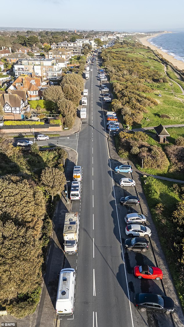 Those residing in the vans do not pay council tax or even parking charges, something that residents living in the nearby £1million homes have described as unfair