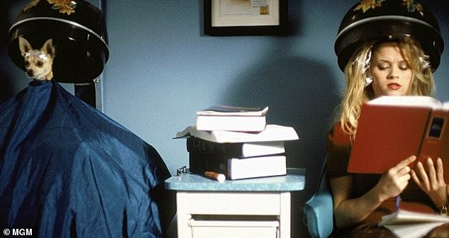 Almost three-quarters of clients reported that they were likely to change their haircare routine following conversations that took place in the chair. Pictured: Elle Woods in the film Legally Blonde waiting for her highlights to process