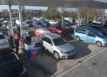 Huge queues at petrol stations as panicked Brits fear fuel prices could rise due to Middle East mayhem