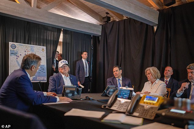 President Trump (Center) has warned that the largest wave of attacks on Iran, whose ancient name is Persia in the Bible, has not come yet