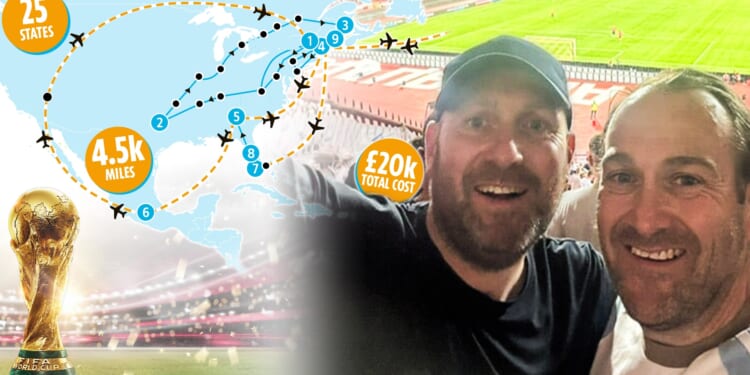 England fans' incredible £20,000 World Cup road trip travelling 4,500 miles over 25 states