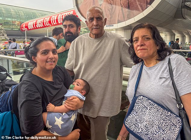 DUBAI: The Pattni family from Leicester who were caught up in the drone attacks. They are now hoping to be able to board a flight home to the UK