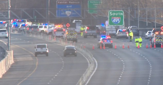 Officials said the attack came after a minor traffic collision on Interstate 495 in Fairfax County, Virginia on Sunday afternoon