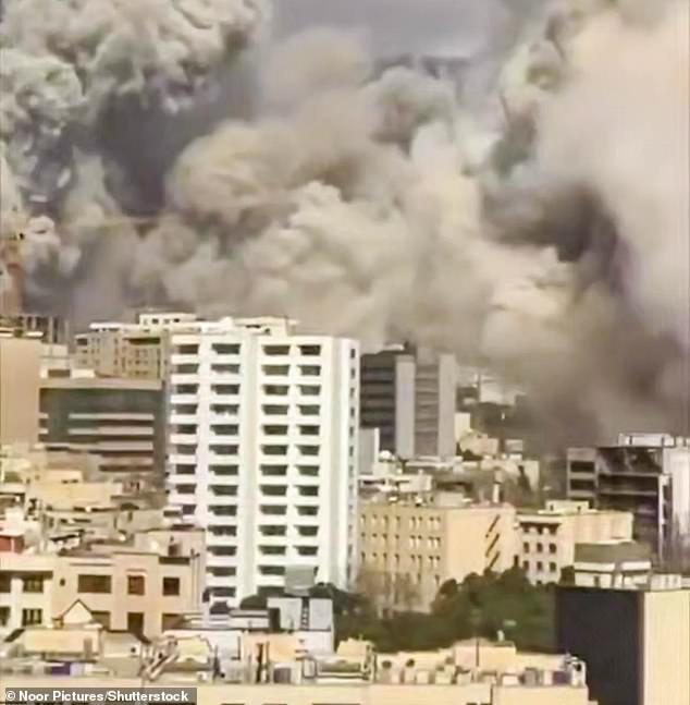 Explosions in Tehran following coordinated military strikes by the United States and Israel