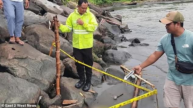 In a major development on Friday, human remains were discovered at the mouth of Wos River in Bali's lower east coast (pictured)