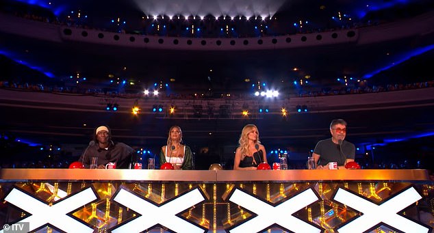 Britain's Got Talent judges (from L to R): KSI, Alesha Dixon, Amanda Holden and the show's head judge, Simon Cowell