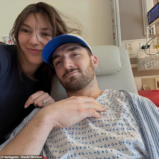 Daniel also paid tribute to his fiancée Natalie Ackerman for being his 'rock' during the health battle, after the couple got engaged in September