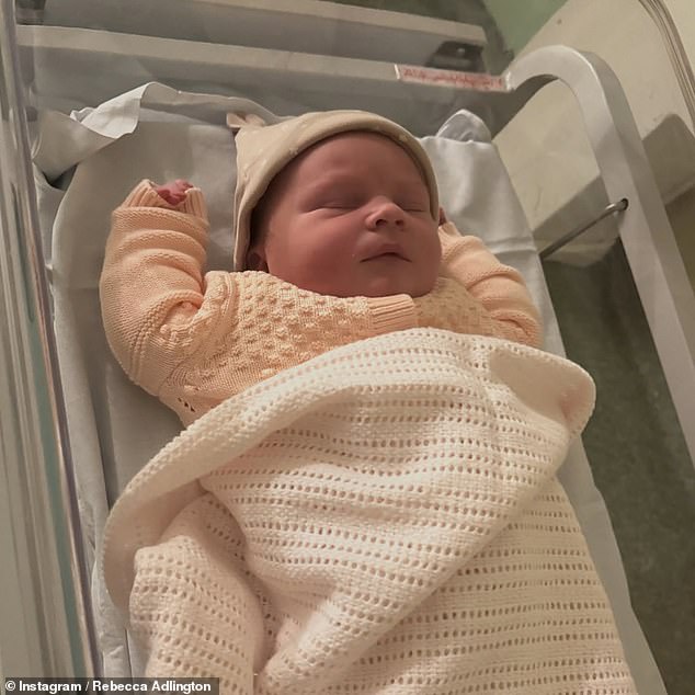 The former Olympic swimmer revealed on Sunday she'd given birth to her third child named Thea Joy after suffering two heartbreaking miscarriages in the space of three years