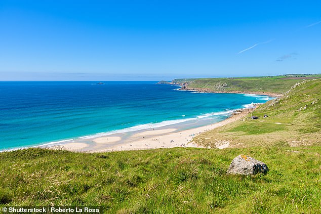 Sennen Cove beach and Cape Cornwall offers crystal-clear turquoise water