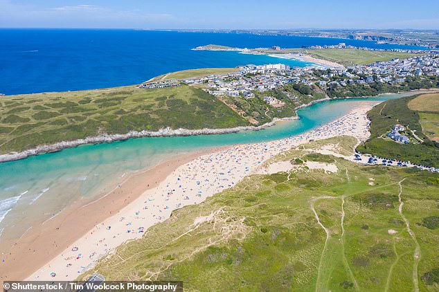 Crantock Beach and Pentire head, in Newquay, Cornwall, draw in plenty of tourists