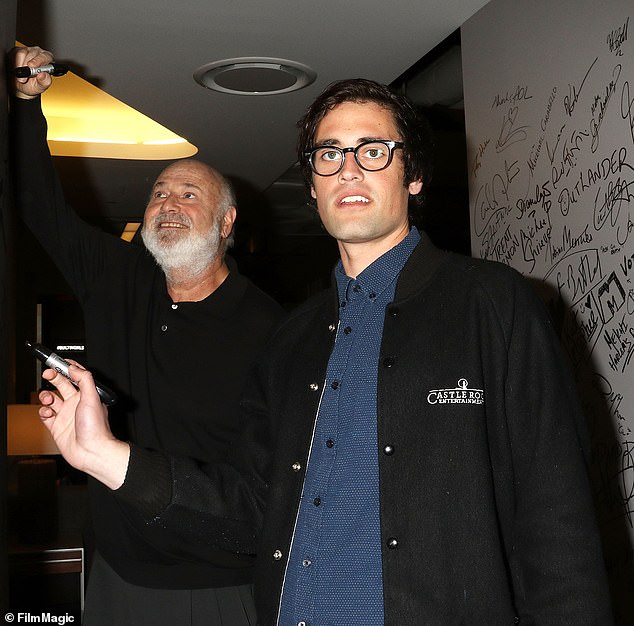 Nick with his father in 2016. Now, it has been alleged that Nick fired his psychiatrist and changed medications shortly before his parents were murdered at their Brentwood home