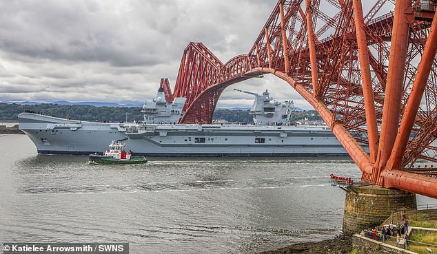 Queen Elizabeth has been out of action for almost 18 months and has been in dry dock in Scotland since last July