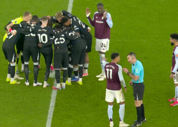 Aston Villa stars left fuming as Chelsea delay second half with crafty team huddle on halfway line