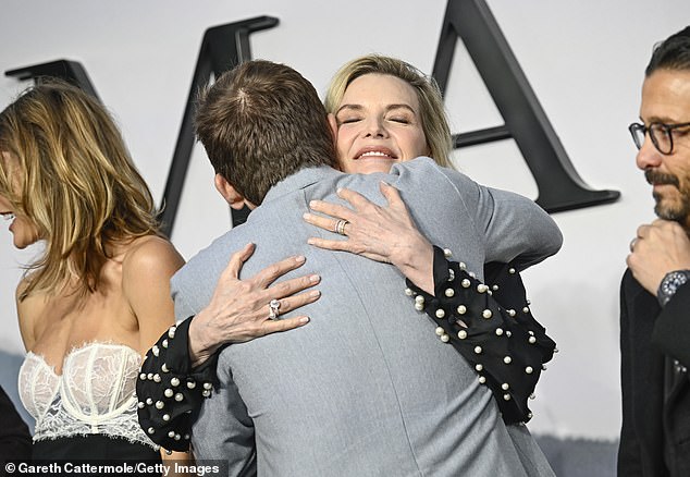 Michelle embraced a hug with Kevin Zegers