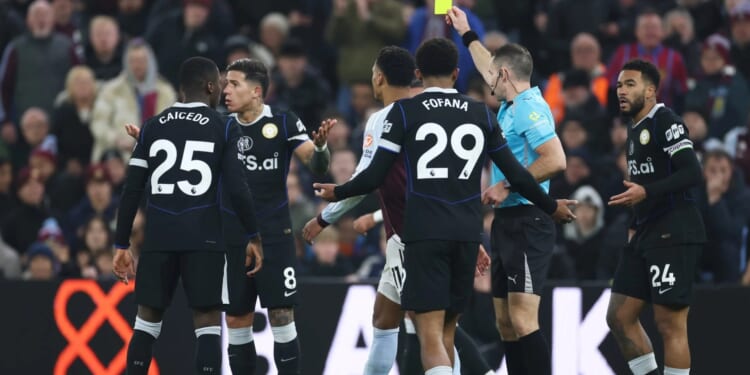 Enzo Fernandez given yellow card for PRAISING referee as Chelsea's season of dissent reaches new levels of farce