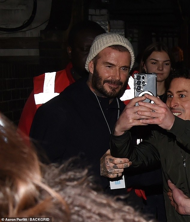 Daid stopped to take a selfie with an enthusiastic fan