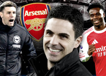 Mikel Arteta gives three-word response as fuming Brighton boss Hurzeler tells Arsenal 'I'll never try to win that way'