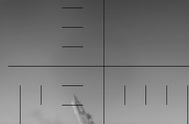 This was followed by haunting images (pictured) of it sinking on Tuesday