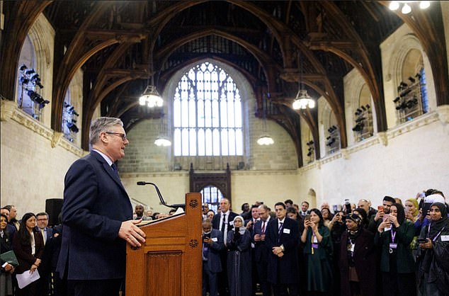 Keir Starmer made his latest attempt to wash his hands of the US president's military campaign in a speech to Muslims breaking Ramadan
