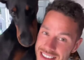 Scott Thomas sits sweet tribute to dead dog Juno alongside his late dad's as Love Islander says 'see you both soon'