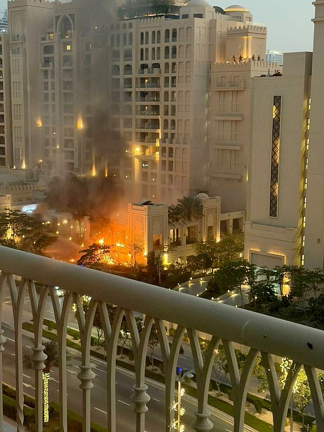 The Fairmont Hotel on Dubai's Palm following a drone missile strike last Saturday. Since the conflict started last week, there has been a wave of influencers defending Dubai online, with many insisting the city remains the 'safest place on Earth'