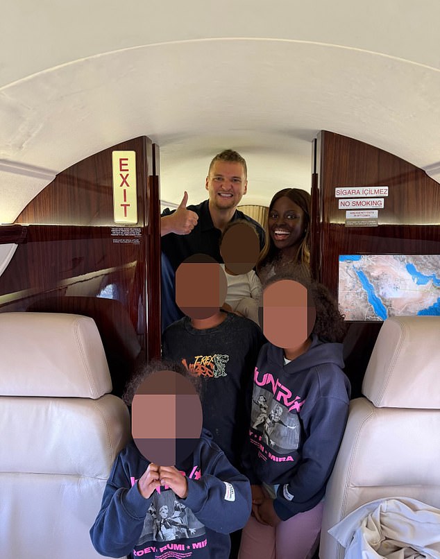 Leeds and his family ready to depart Dubai for Heathrow. While frightened holidaymakers continue to scramble for flights, Leeds posted videos online suggesting they simply follow his lead by paying for a private jet