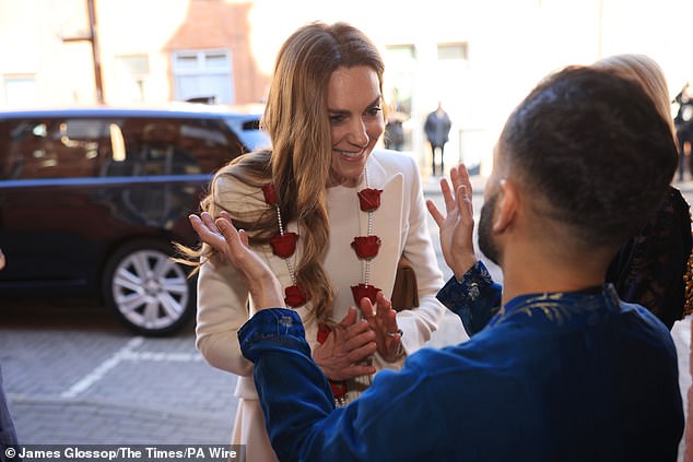 The Princess of Wales at The Aakash Odedra Company, as she visits Leicester today