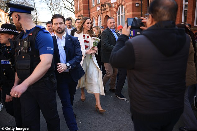 The Princess of Wales visits Leicester to celebrate British Indian people in the city today