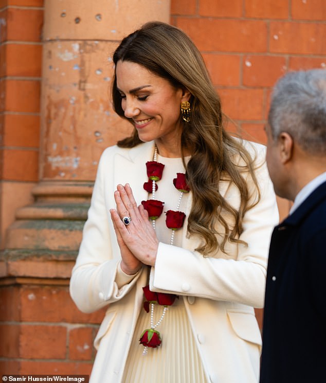 The Princess of Wales meets members of the Aakash Odedra Company in Leicester today