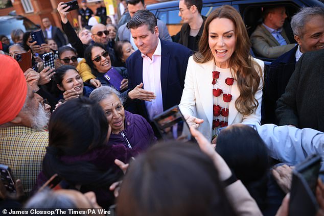 The Princess of Wales visits Leicester today on a trip highlighting local British Indian people