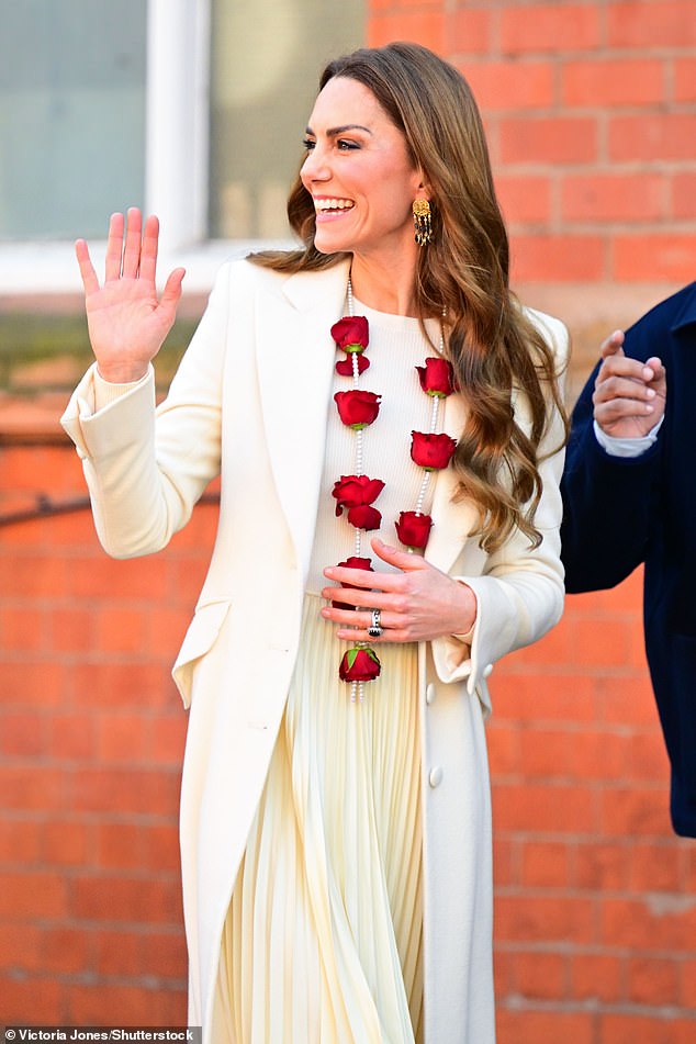 The Princess of Wales during her visit today to the Aakash Odedra Company in Leicester