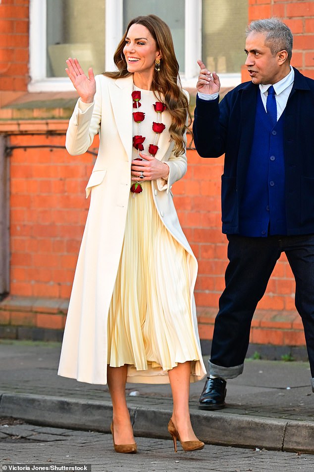 The Princess of Wales during her visit today to the Aakash Odedra Company in Leicester
