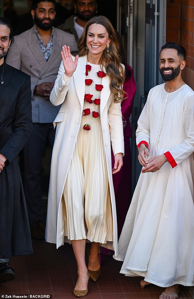 The Princess of Wales in Leicester today to meet British Indians one day after the Holi festival