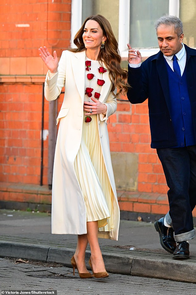 The Princess of Wales during her visit today to the Aakash Odedra Company in Leicester
