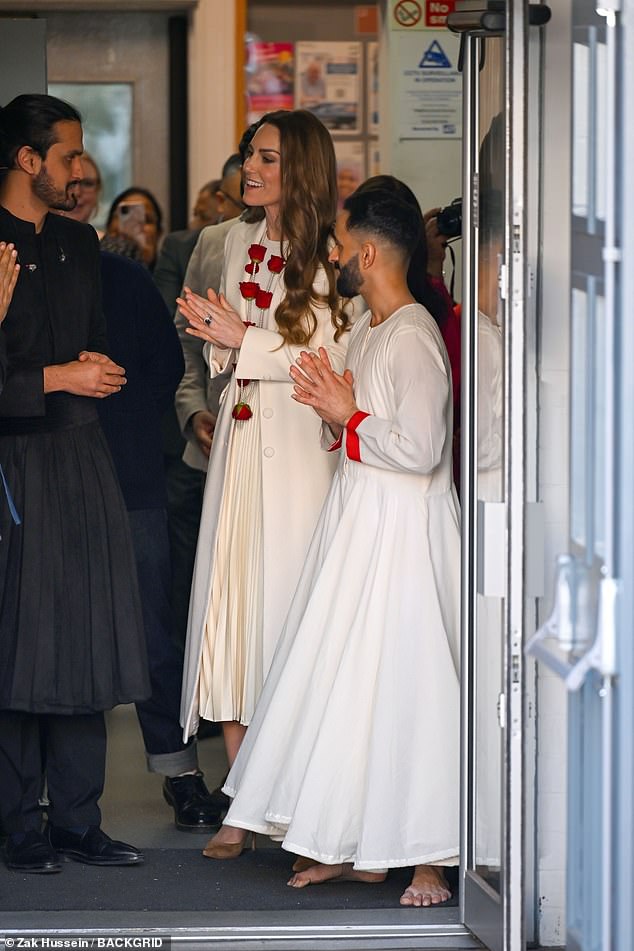 The Princess of Wales in Leicester today to meet British Indians one day after the Holi festival