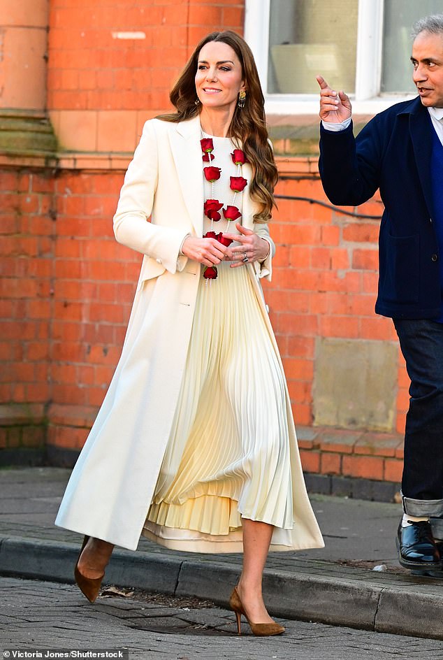 The Princess of Wales in Leicester today to meet British Indians one day after the Holi festival