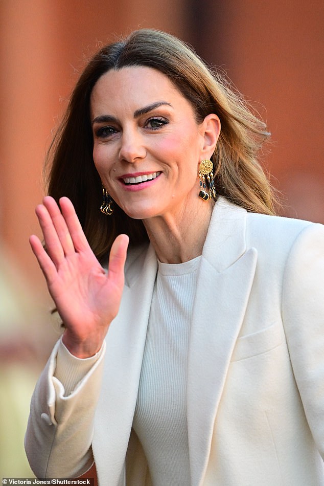 The Princess of Wales arrives at the Aakash Odedra Company in Leicester this morning