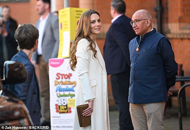 The Princess of Wales in Leicester today to meet British Indians one day after the Holi festival