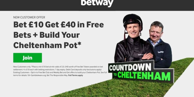 Bet £10 get £40 in free bets and build your pot