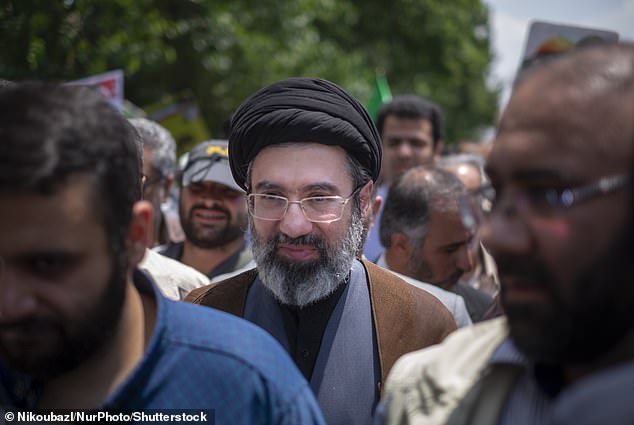 Mojtaba Khamenei attends a demonstration in Tehran on May, 31, 2019