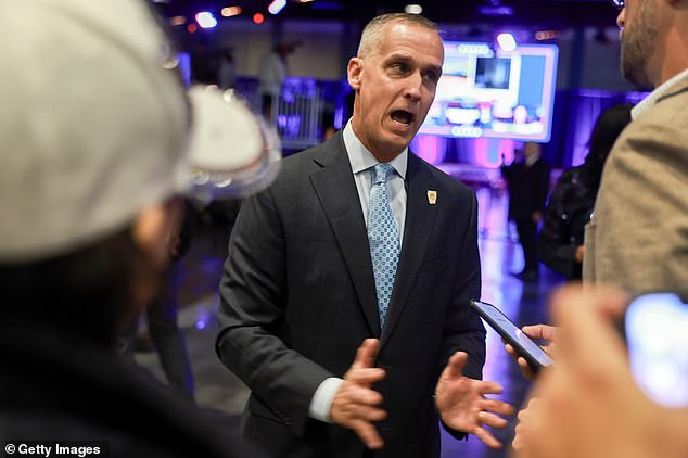 Lewandowski attends the election night watch party for Donald Trump at the Palm Beach County Convention Center on November 5, 2024