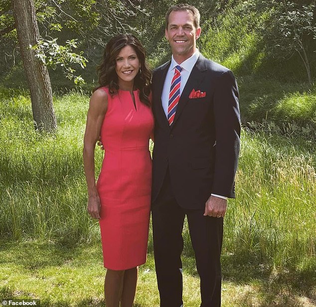Kristi Noem with husband Bryon Noem, from his official Facebook page