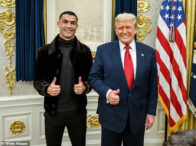He then referenced Messi's arch-rival Ronaldo, who also visited the White House in November