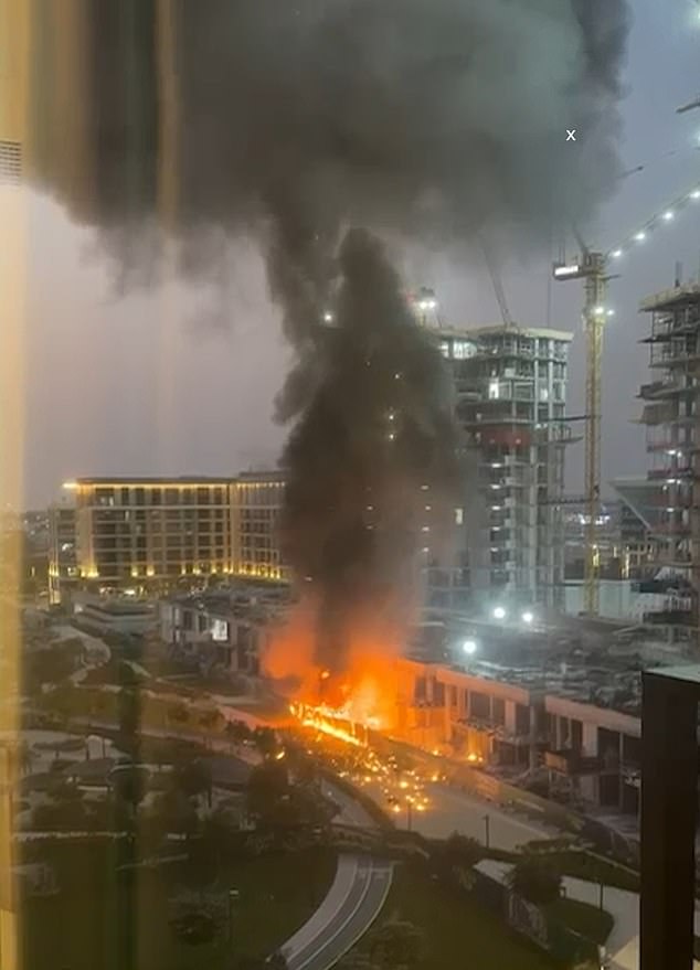 Four people were reported injured in the attack, according to the Dubai media office