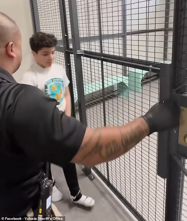 He also wrote a message in permanent marker on a whiteboard about bringing a gun to school, police said